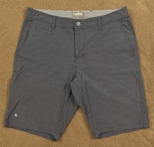 LINKSOUL Mens Navy Blue 10  Boardwalker Hybrid Performance Shorts 32