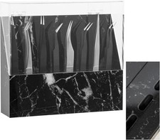 8 Holes Dust-proof Eyelash Tweezers Holder Case Acrylic Marble