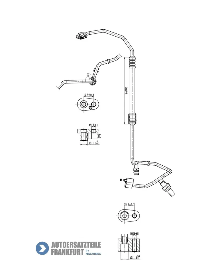 Triscan High Pressure Line Air Conditioning Audi A3 Seat Leon Skoda Golf 7 - Image 2 of 2