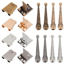 4 Sets Bolo Tie Findings, Bolo Tie Tips Replacement End Caps Kit, Bolo Tie Bu...