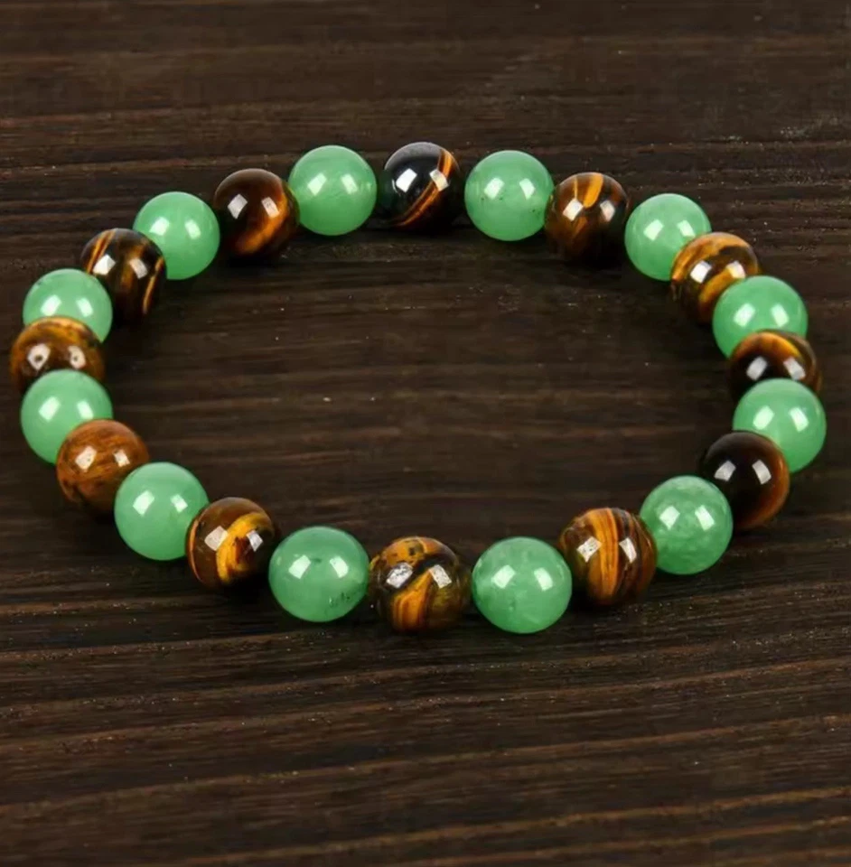 1шт Arpurraina деньги привлекательный браслет с зеленый авантюрин и тигровый глаз - Изображение 2 из 4