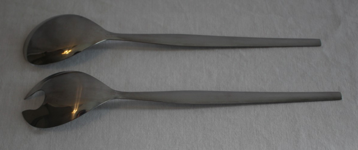 Sunnex 2 piece Salad Utensil Server Set Stainless Steel in Box