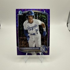 2025 Bowman Chrome - Warren Calcano /250 1st Purple Geometric Refractor #BCP-185