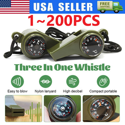 1-200 Very Loud Keychain Whistle for Survival, Sports, Hiking, Outdoor Activity