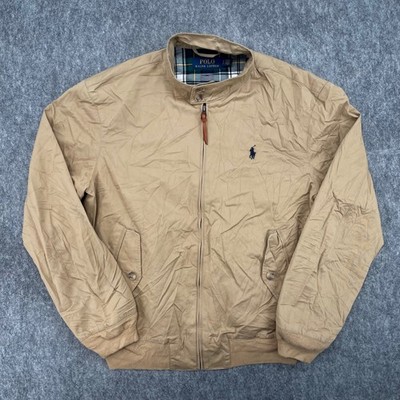 Polo Ralph Lauren Bedford Twill Jacket Mens Small Windbreaker Tan