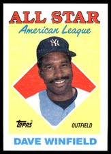 Dave Winfield 1988 Topps New York Yankees MLB READ FREE SHIPPING AutographDen