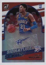 2021-22 Panini Donruss Signature Series Aaron Wiggins #SS-AWG Auto 1t2s