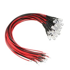 20pcs 5mm LED Pre Wired Light RGB 7 Colors Change Slow Flashing 20mA DC 3-6V