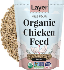 Organic Chicken Feed   Layer Pellet, Non-Gmo, USA Grown, 16 Protein, Corn-Free,