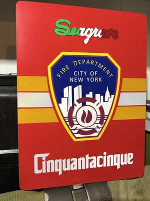 FDNY Engine 55 Cinquantacinque Vinyl Sign *REFLECTIVE* Italian   Seagrave