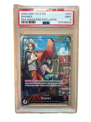 Shanks (2025 PSA Magazine Promo) OP09-001 One Piece Promotion