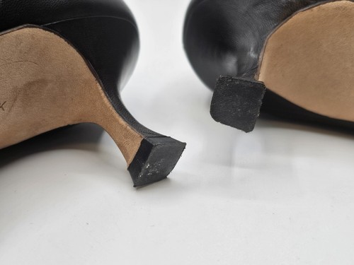 Manolo Blahnik Maleeba Brown Leather Pointed Toe Ankle Boots Size 36 Used - Picture 8 of 10