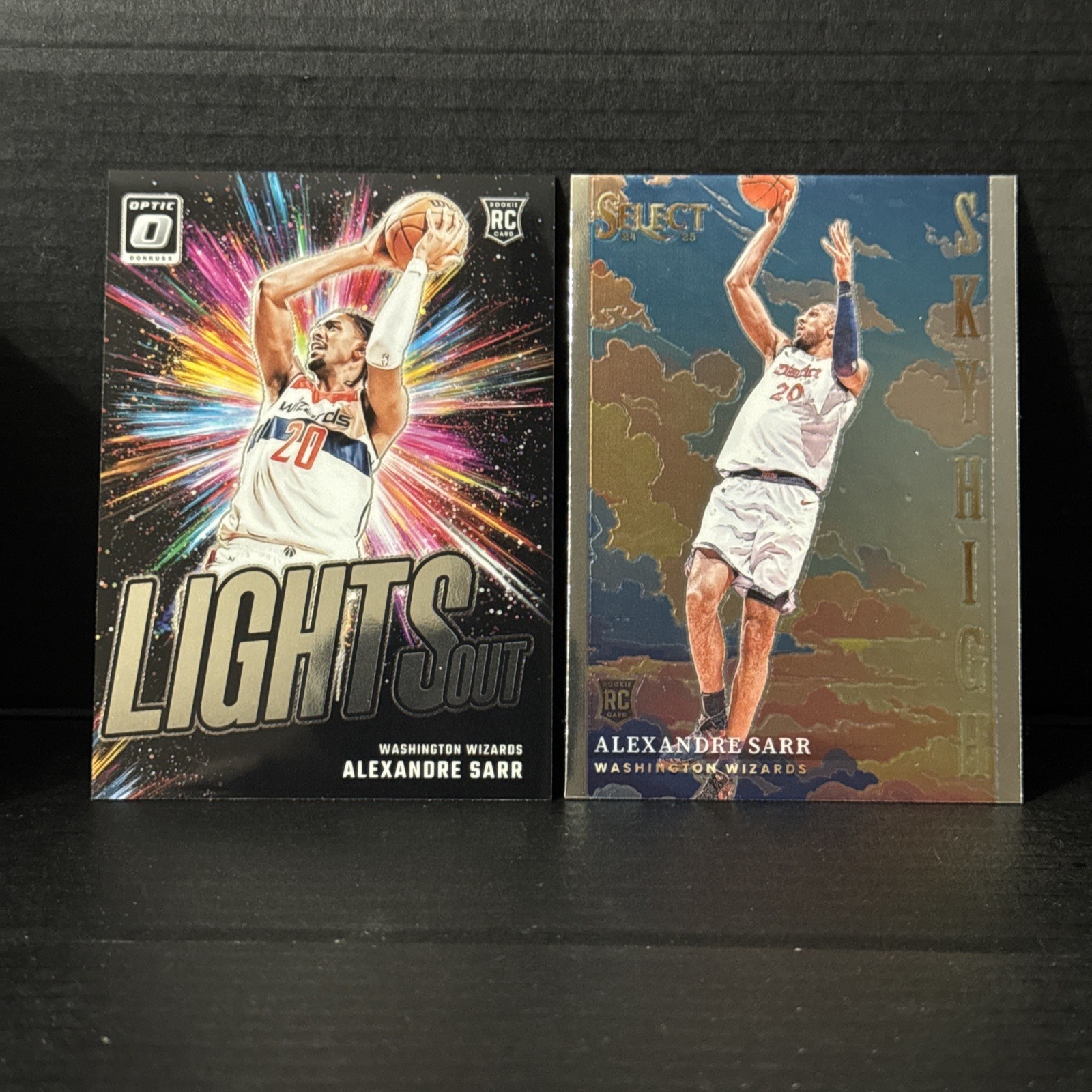 2024-25 Donruss Optic #5 Alexandre Sarr Lights Out + Select Sky High RC Rookie