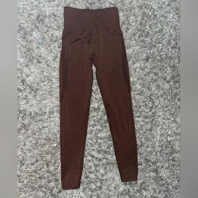 High-Waisted Maroon Oace Leggings