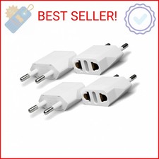 4 Pack European Travel Plug Adapter, Unidapt US to Europe Plug Adapter, European