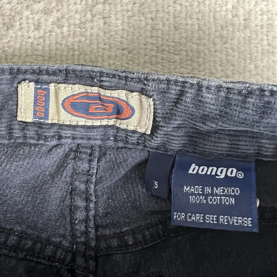 Pantalones Y2K Bongo Pana Acampanados 100% Algodón Negros Para Mujer Talla 5 (27X28.5) Boho Foto 2 de 4