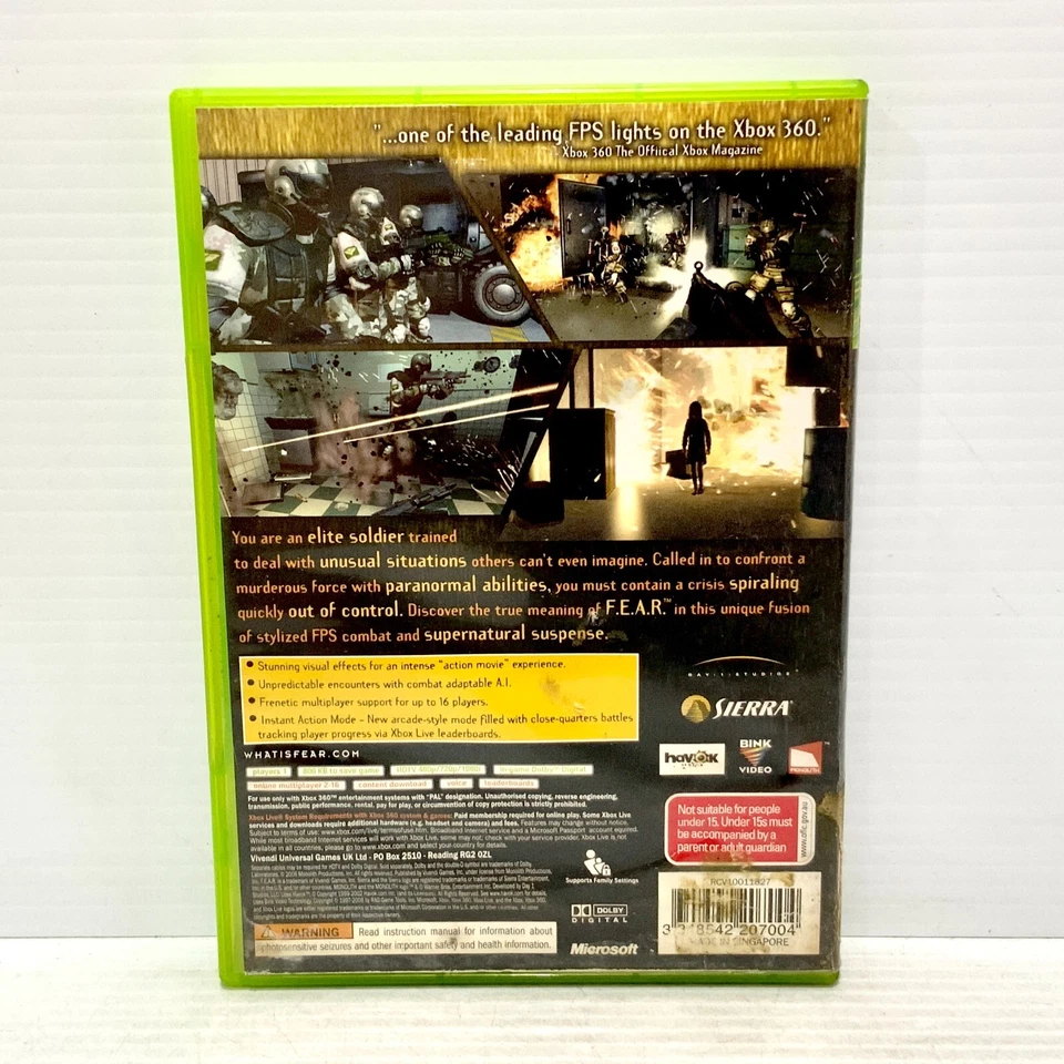 F.E.A.R.: First Encounter Assault Recon + Manual - Xbox 360 - Tested & Working - Image 2 of 4