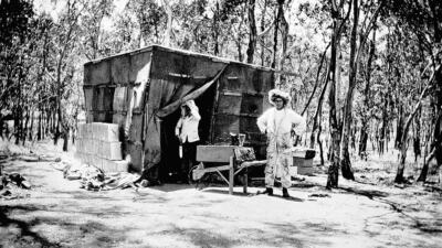 Beekeepers at their camp Eden Valley South Australia ca 1905 OLD PHOTO