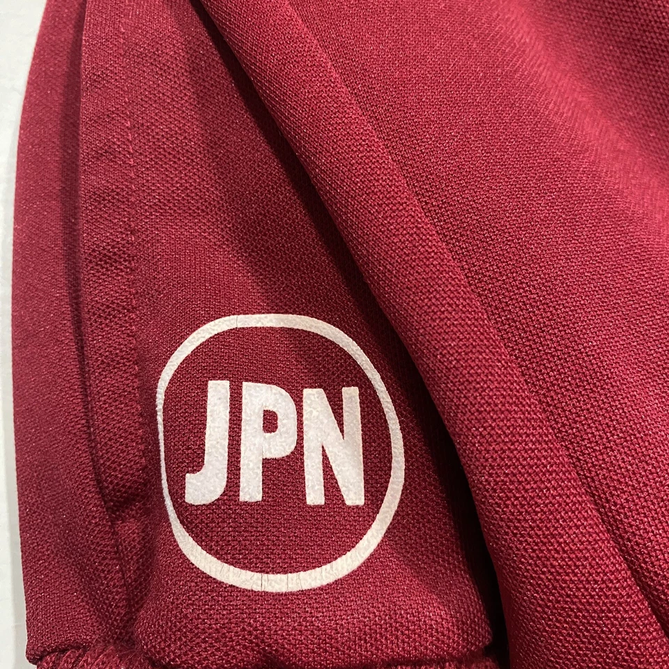 JAPÓN Chaqueta de Pista Cremallera Completa Rojo Carmesí Crema Blanco Personaje Héroe Para Hombres Talla: M Foto 4 de 4
