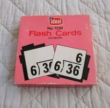 Vintage Ideal School Flash Cards Division No 7239 Made in USA homeschool teacher