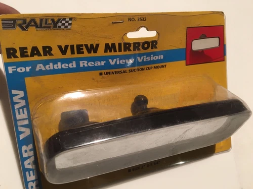 REAR VIEW MIRROR, UNIVERSAL SUCTION CUP MOUNT, 2" X 6.25", MOUNTS ANYWHERE, 3532