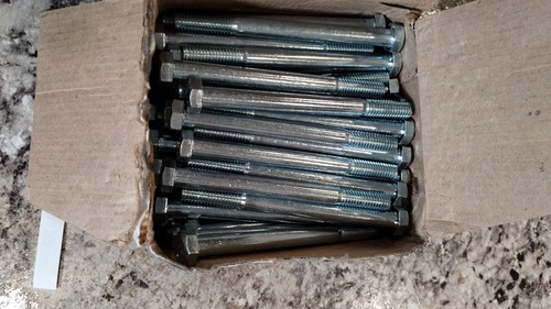 NEW Box of 50 MIDWEST 3/8"-16 x 4-1/2" Hex Bolt 00065 Zinc Plated Steel Coarse - Picture 3 of 3