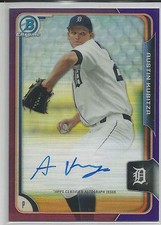 Austin Kubitza Detroit 2015 Bowman Chrome Autograph Purple Refractor