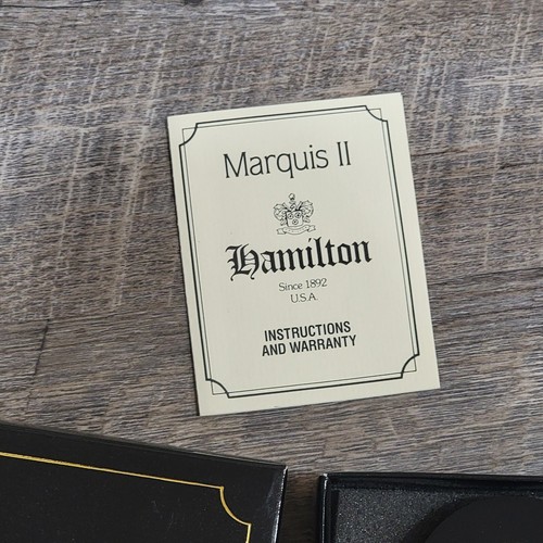 Joe Camel Hamilton Marquis II Black & Gold Shelf Mantel Clock New Never Used - Picture 4 of 4
