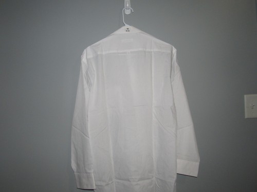 NWT New PIERRE CARDIN Mens Solid White Dress Shirt 16 32/33 Round Collar - Picture 5 of 5