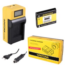 Batteria Patona + caricabatteria Synchron LCD USB per Olympus Stylus XZ-2