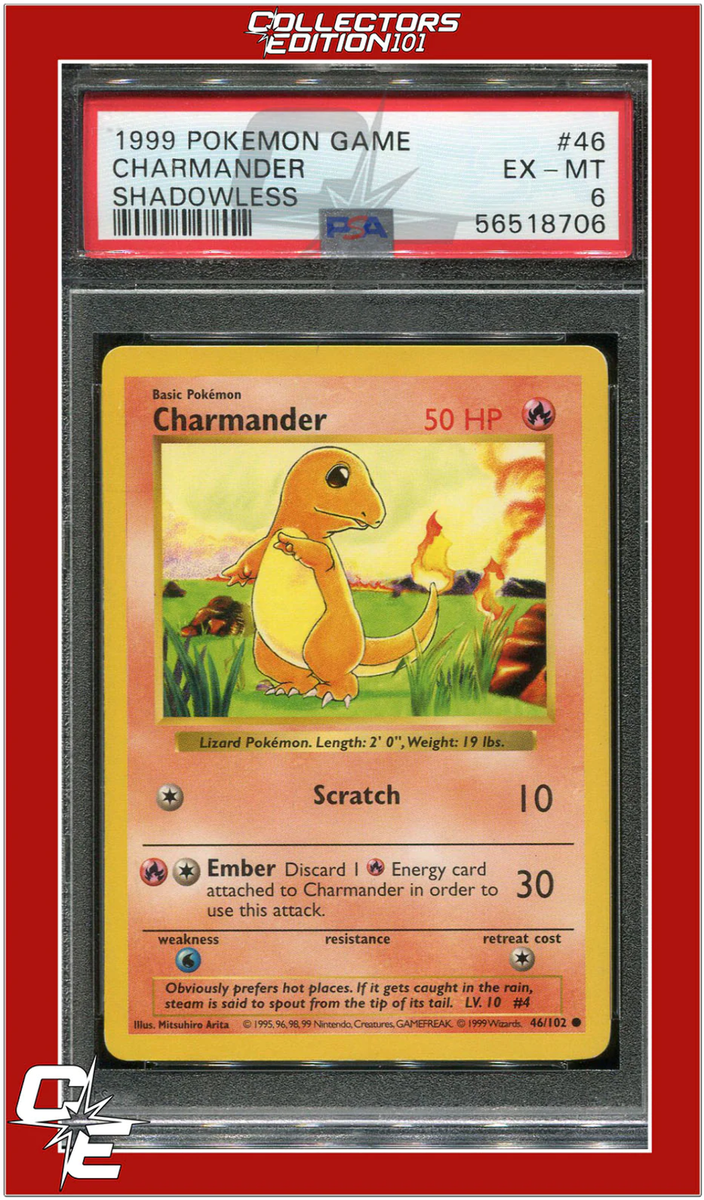 Base Set 46 Charmander Shadowless PSA 6 | eBay