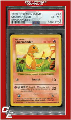 Base Set 46 Charmander Shadowless PSA 6 | eBay