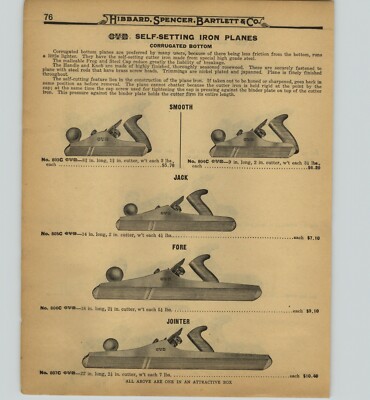 1926 PAPER AD 18 PG Stanley Bailey Siegley OVB Tools Plane Planes Bartlett