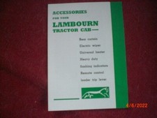 ANCIENNE BROCHURE PUBLICITAIRE  ACCESSOIRES  CABINES  TRACTEURS  LAMBOURN     UK