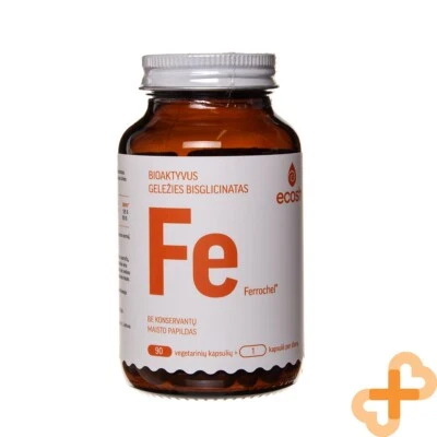 ECOSH Bioactive Iron With Vitamin C 90 Capsules Reduces Fatigue Immunity System