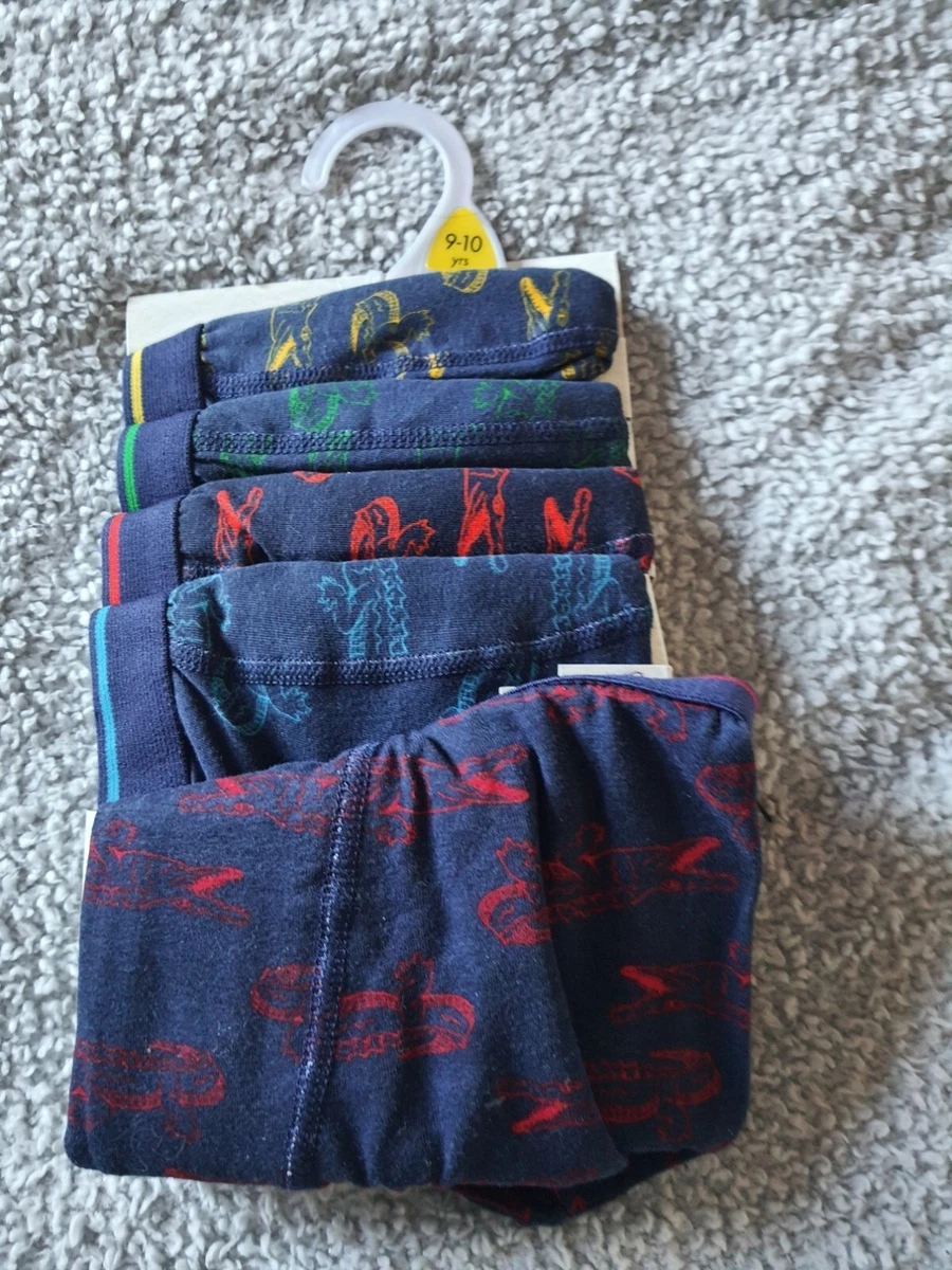 Boys Tesco Underwear Shorts 5 Pack Age 9 10 eBay