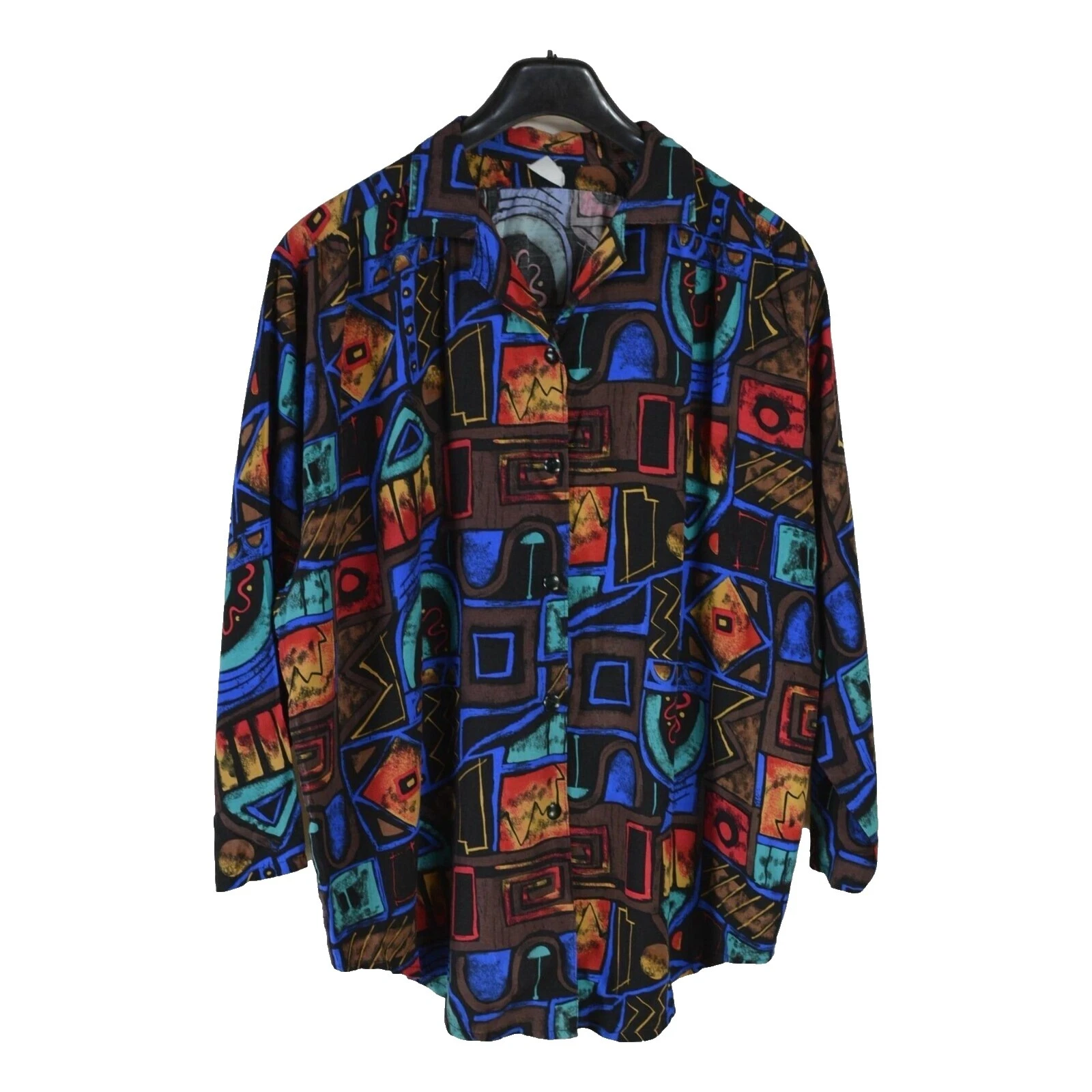 Multi-color de gran tamaño Tops Vintage 1980s para Mujer