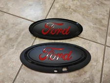2021-22 F150 GRILL & TAILGATE emblem W/ FRONT CAMEA MATTE/GLOSS, red ford
