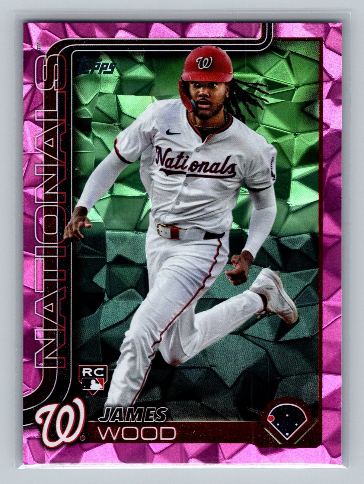 2025 Topps Series 1 Baseball PINK DIAMANTE Parallel - #181 James Wood RC