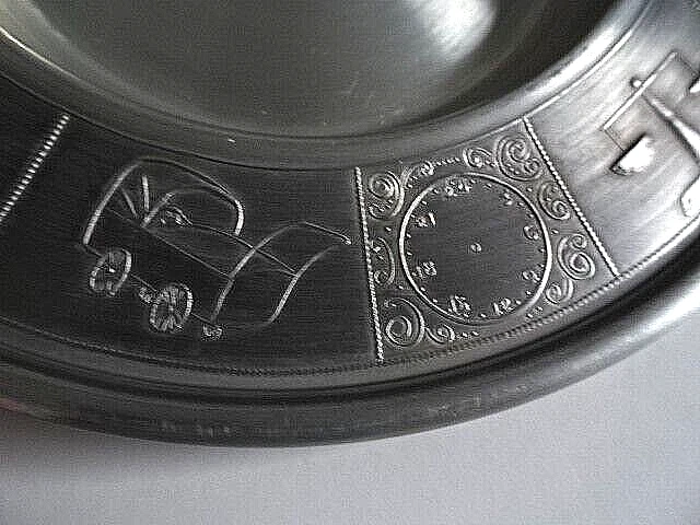 ♛ Geburtsteller Taufteller aus Zinn Norwegen  ♛ freie Gravurfelder Datum usw. ♛ - Bild 2 von 4