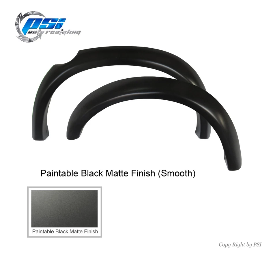 Extension Style Fender Flares Fits Toyota Tacoma 95-04 Complete Set, Paintable - Image 3 of 4