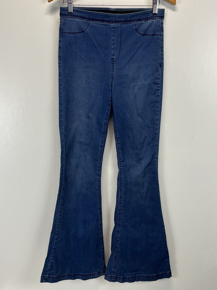 Blank NYC Pull On Belle Jeans Sz 28 GUC Extreme Flare Bell Bottoms Boho  Hippie - Main Image