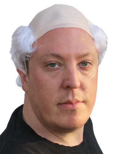 City Costume Wigs Balding Men's Wig with a Rubber Top, Bald Wig (white) - Picture 4 of 9