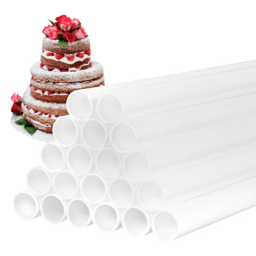 20Pcs Cake Dowels Rods White Plastic Round Dowels Straws 0.4 Inch Diameter AM - Picture 10 of 13