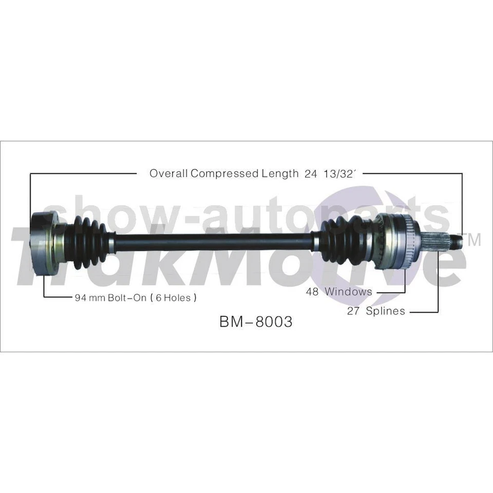 Eje trasero izquierdo trasero derecho TrakMotive 2 de CV para BMW 318i 318is Foto 2 de 2