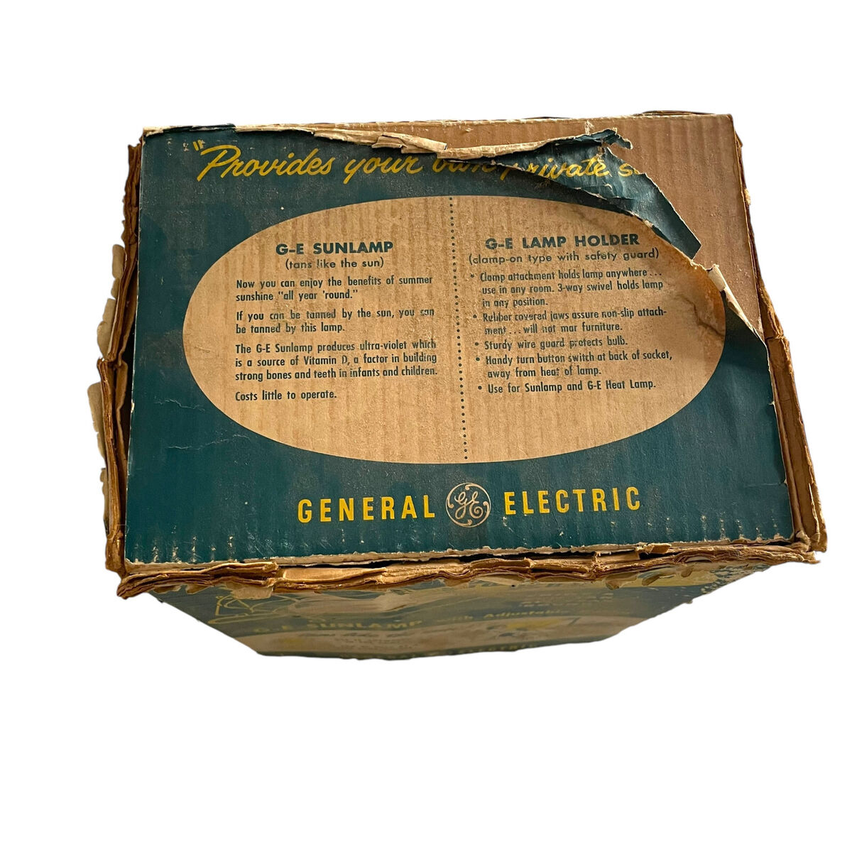 Vintage 1950's? GE Suntan Kit Clip On Sunlamp W/ Original Vintage 1950's? GE Suntan Kit Clip On Sunlamp W/ Original