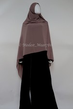 XL Premium Chiffon Hijab Wrap Shayla Scarf Shawl Muslim Headcover Purplish Taupe