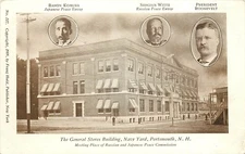 1905 Postcard Russo Japanese Peace Envoys, T.Roosevelt Navy Yard Portsmouth NH 