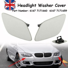 For BMW 3 Series E92 Coupe E93 328i Pair Headlight Washer Cover Jet Nozzle Cap