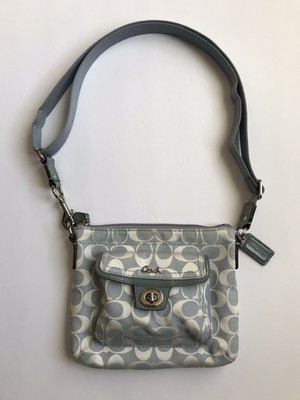 coach light blue crossbody